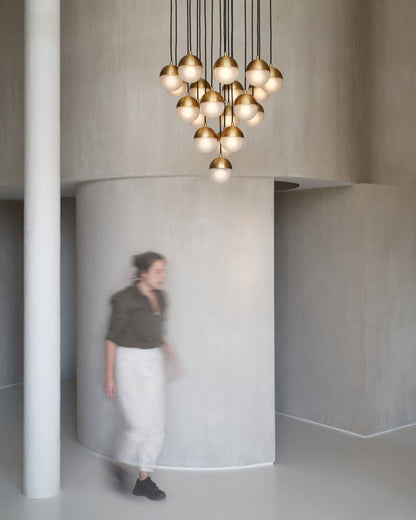 Molecule Cluster chandelier installed in a modern interior.