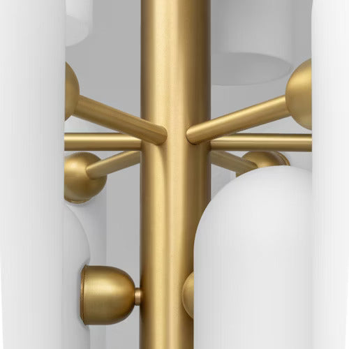 Adjustable brass suspension rod highlighting sleek craftsmanship.