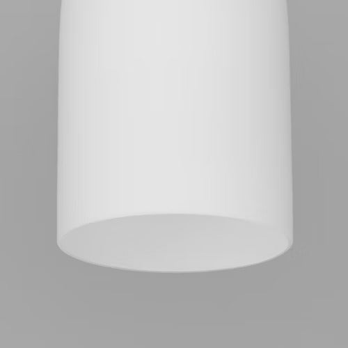 Close-up of the bottom edge of the Odyssey Pendant Light’s opal glass shade.