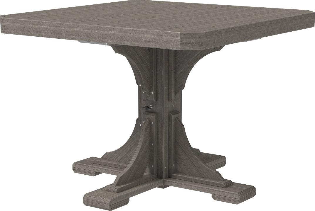 Poly 41" Square Dining Table in Coastal Gray, eco-friendly dining solution