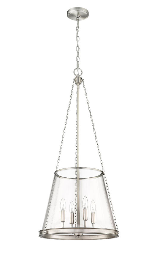 prescott pendant light brushed nickel full-length product image.