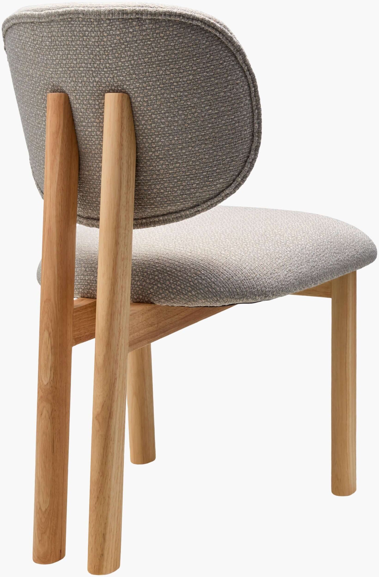 Close-up of the corner of the Surya Rena Dining Chair, illustrating the fine stitching and durable material quality.