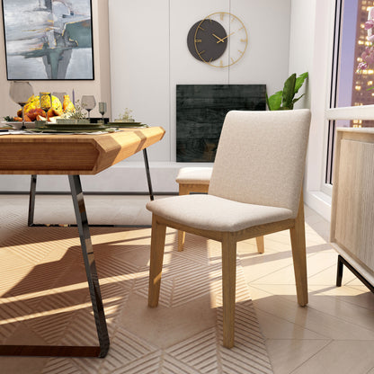 Dawson Dining Chair in a styled dining room, paired with a modern wooden table.