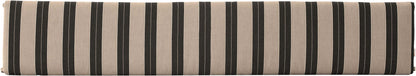 72" Cafe Bench Cushion in Berenson Tuxedo - Sophisticated Black and White Striped Pattern, Adds Elegance to Patio Seating