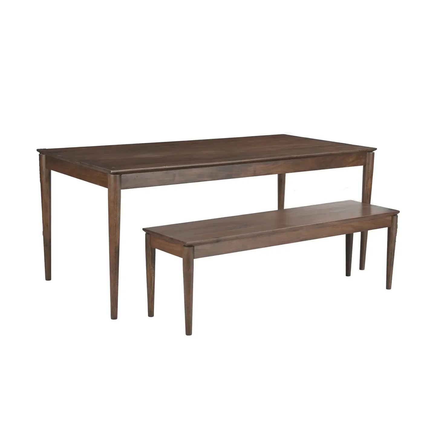 Tiffany Scandinavian Dining Table with matching wooden bench, perfect for modern dining space