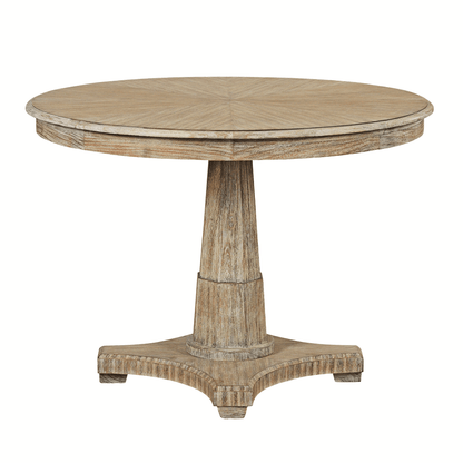 Front view of the Lancaster Dining Table showcasing its smooth top and Ogee edge.